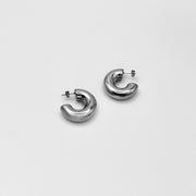 BASIC HOOPS OORBELLEN ZILVER