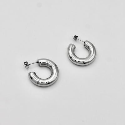 SMALL HOOPS SILVER OORBELLEN