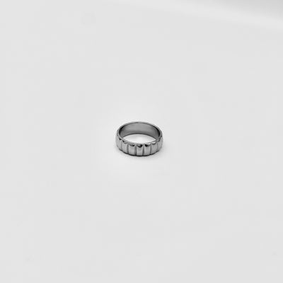 THICK RIB RING ZILVER