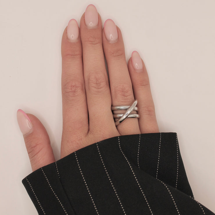SILVER TWIST RING