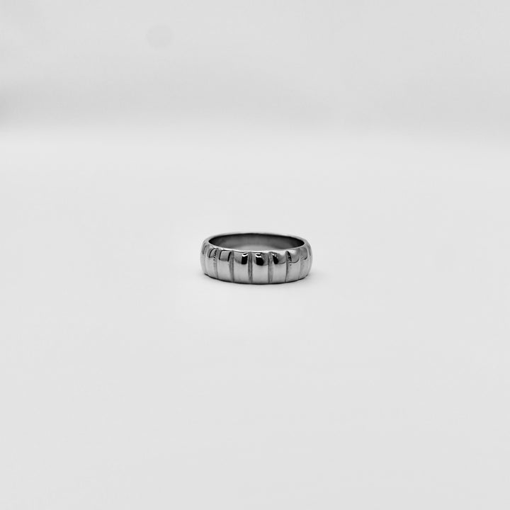 THICK RIB RING ZILVER