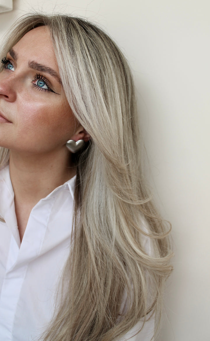 HEARTS SILVER OORBELLEN